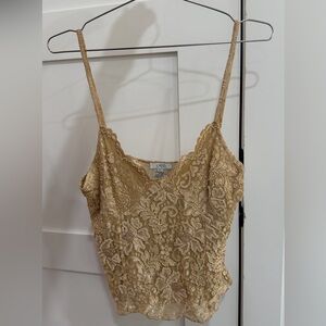 Gold Lace Cami Top